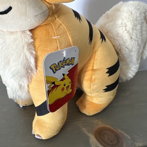 NWT Pokemon 12in Plush - Growlithe growlie Caninos Fukano center Stuffed Animal - Picture 2 of 9